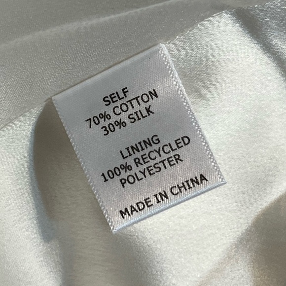 NWT LA LIGNE Josie Cotton Silk blend Midi Dress In Ivory Medium - Picture 8 of 10